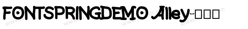 FONTSPRINGDEMO Alley字体转换